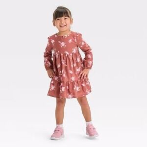 Oshkosh B'Gosh Toddler‎ Girls Long Sleeve A-Line Dress With Bloomers 18 month